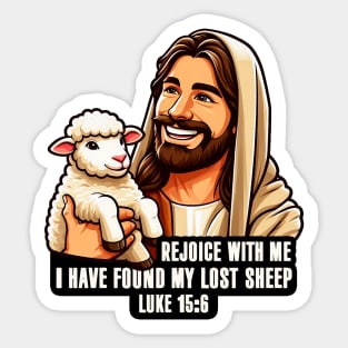 Luke 15:6 I Have Found My Lost Sheep Sticker